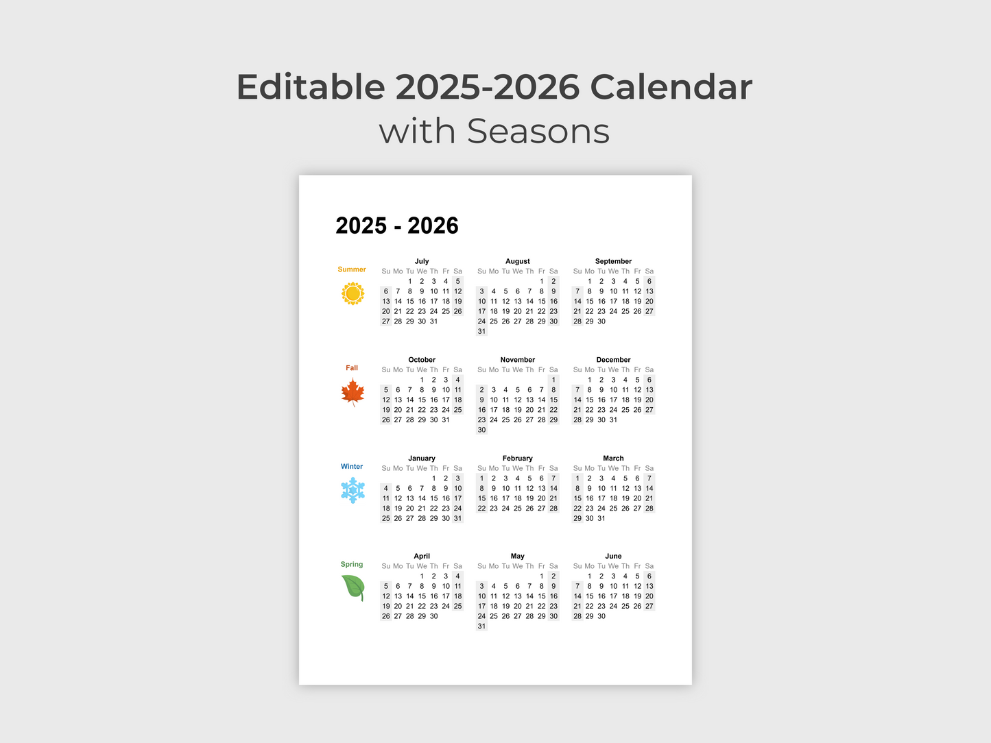 2025-2026 School-Year Calendar