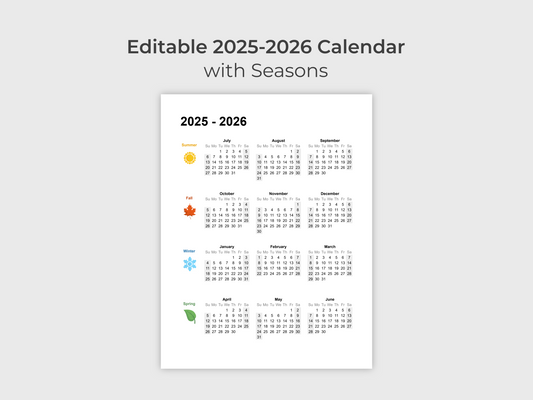 2025-2026 School-Year Calendar