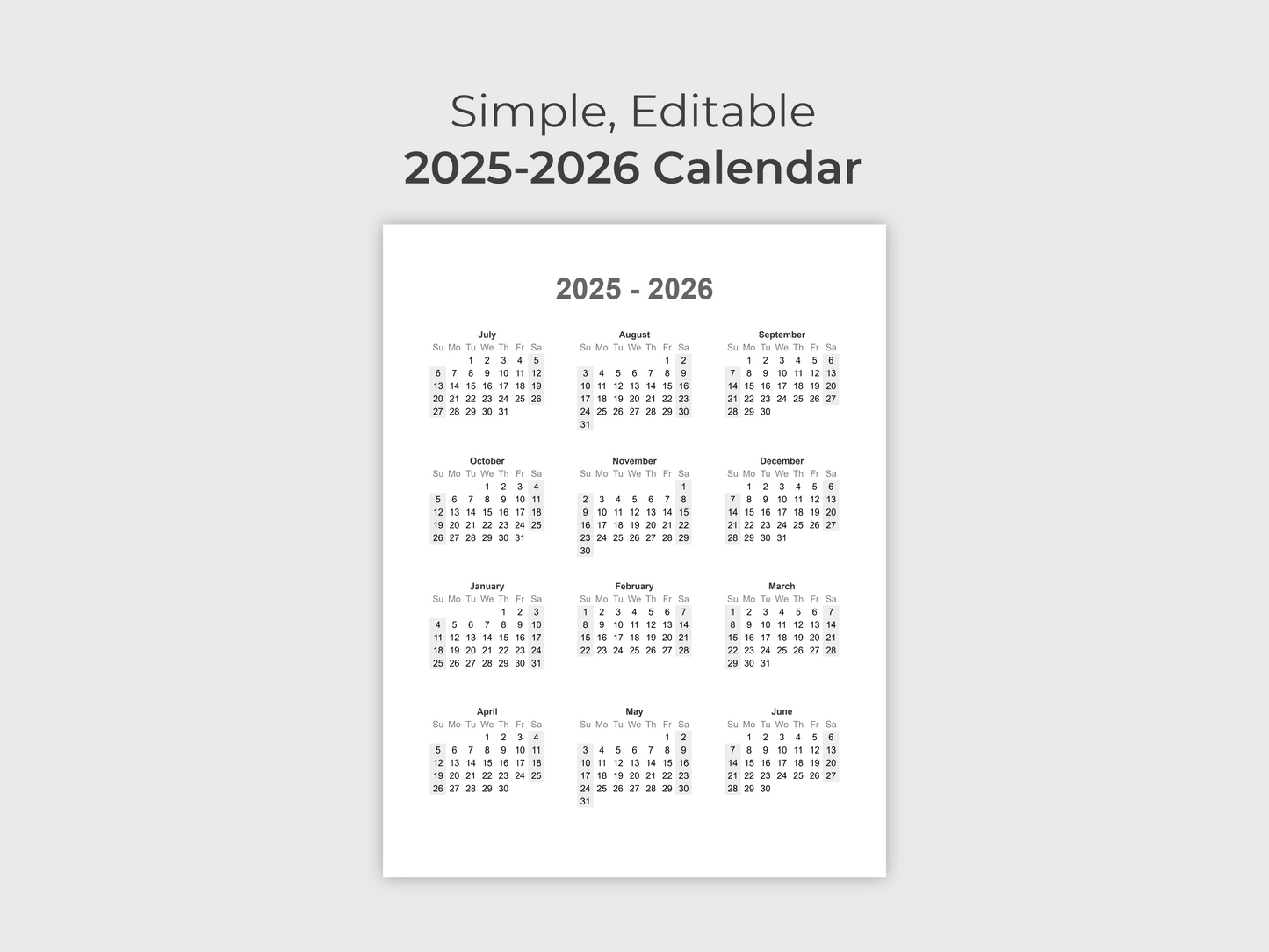 2025-2026 School-Year Calendar