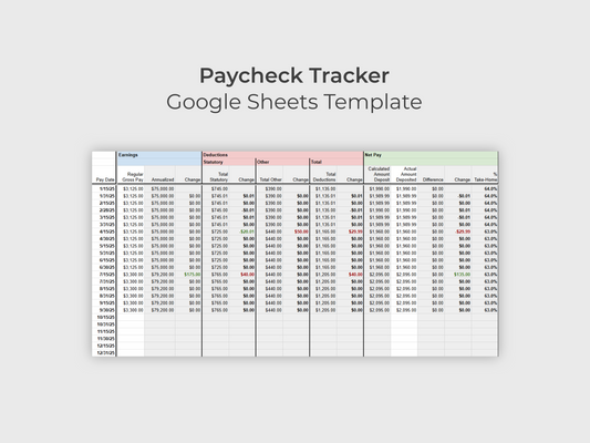 Paycheck Tracker